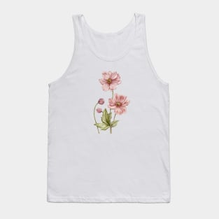 Watercolor Anemone Flower Family Tank Top